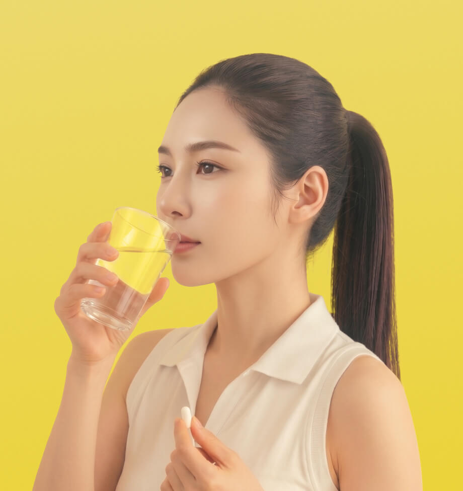 DUALL サプリメントを飲んでいるイメージ